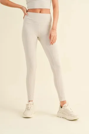 Aligned Performance High-Rise Leggings Light Grey