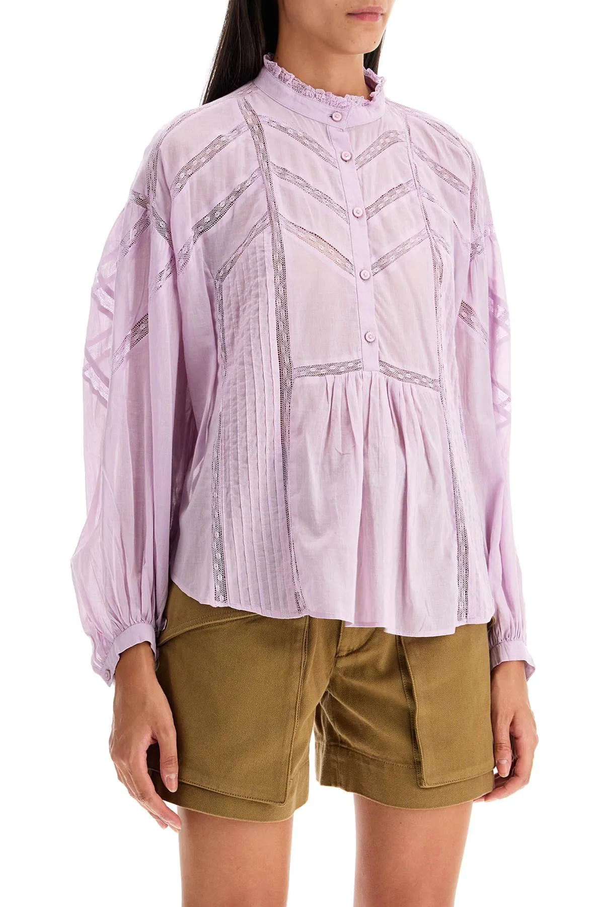 cotton gelma blouse for HT0486FA B3J06E LILAC
