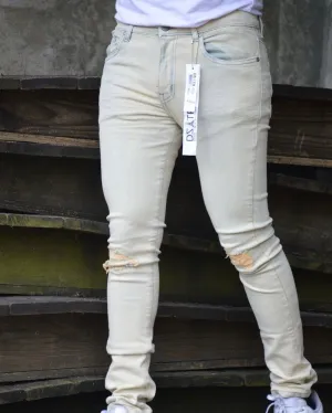 Distressed Knee Slim Fit Jeans