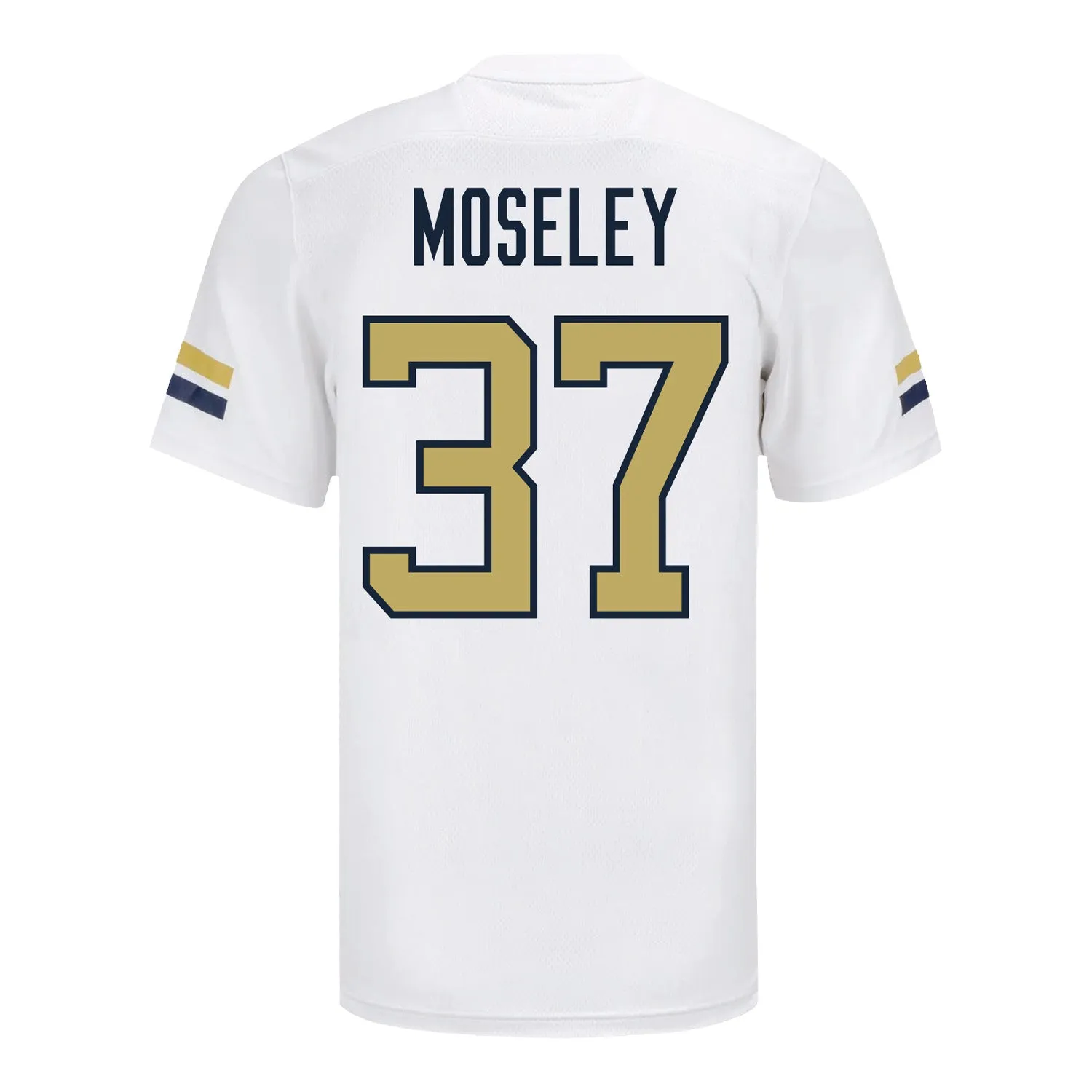 Georgia Tech Adidas Football Student Athlete #37 Joseph Moseley White Football Jersey