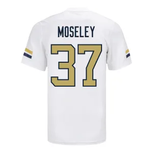 Georgia Tech Adidas Football Student Athlete #37 Joseph Moseley White Football Jersey
