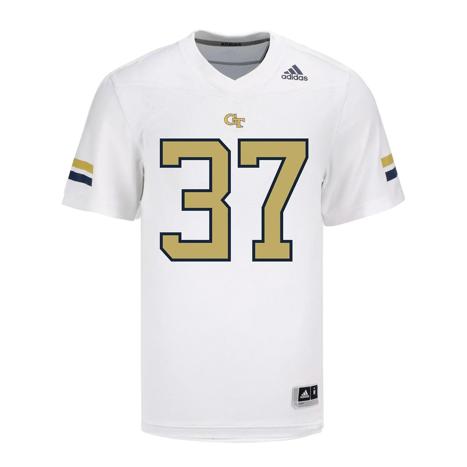 Georgia Tech Adidas Football Student Athlete #37 Joseph Moseley White Football Jersey