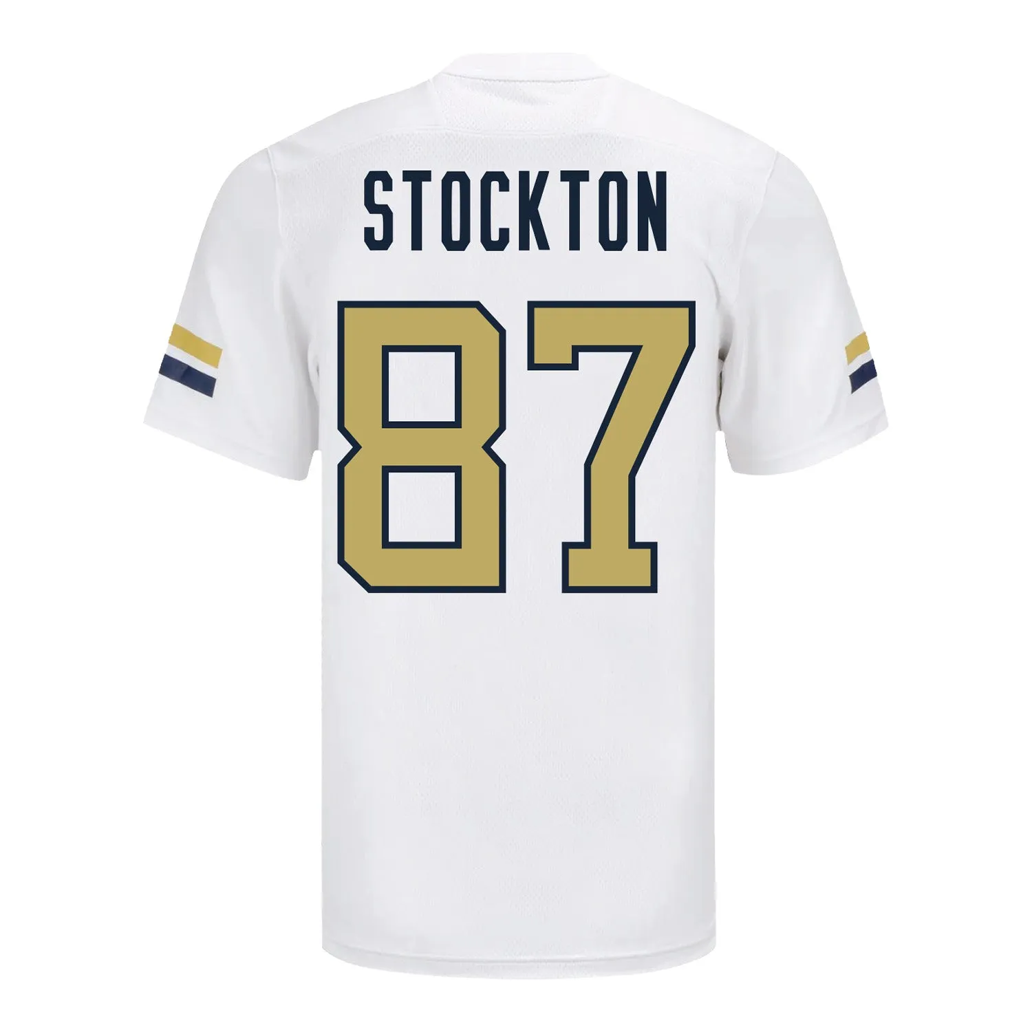 Georgia Tech Adidas Football Student Athlete #87 Bailey Stockton White Football Jersey