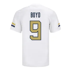 Georgia Tech Adidas Football Student Athlete #9 Avery Boyd White Football Jersey