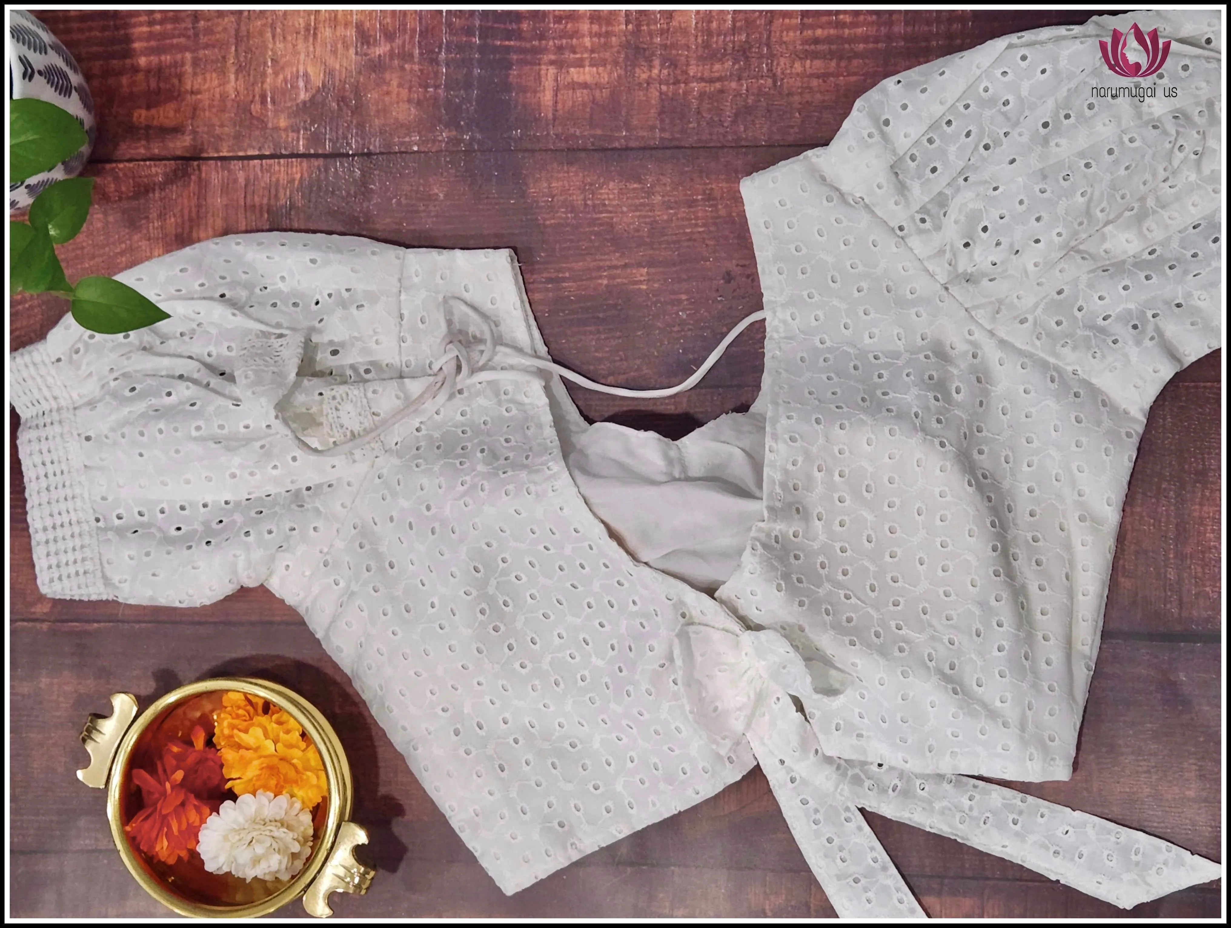 Hakoba readymade Blouse in White -Size 36