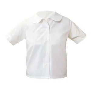 Ladies Round Collar School Uniform BloUSe Short Sleeve