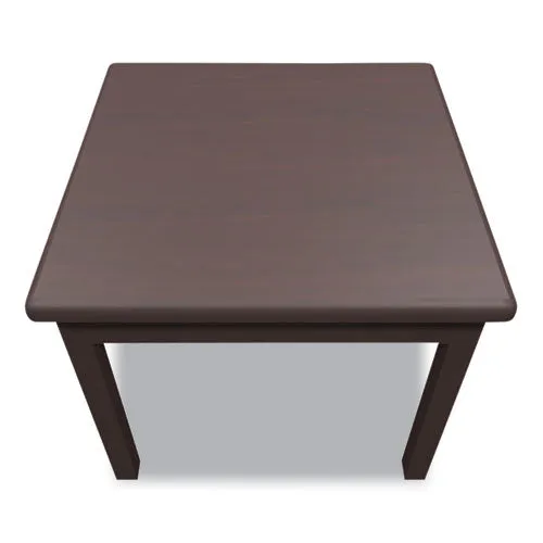 Laminate Occasional Table, Square, 24w X 24d X 20h, Mahogany