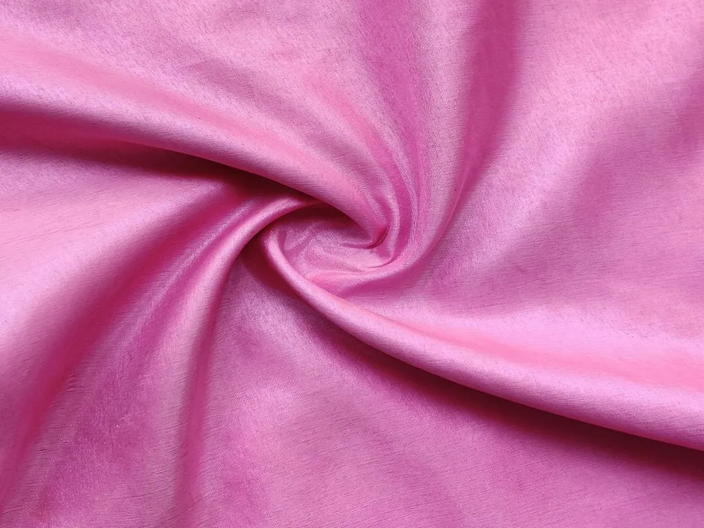 Light Pink Plain Rose Semi Silk Fabric