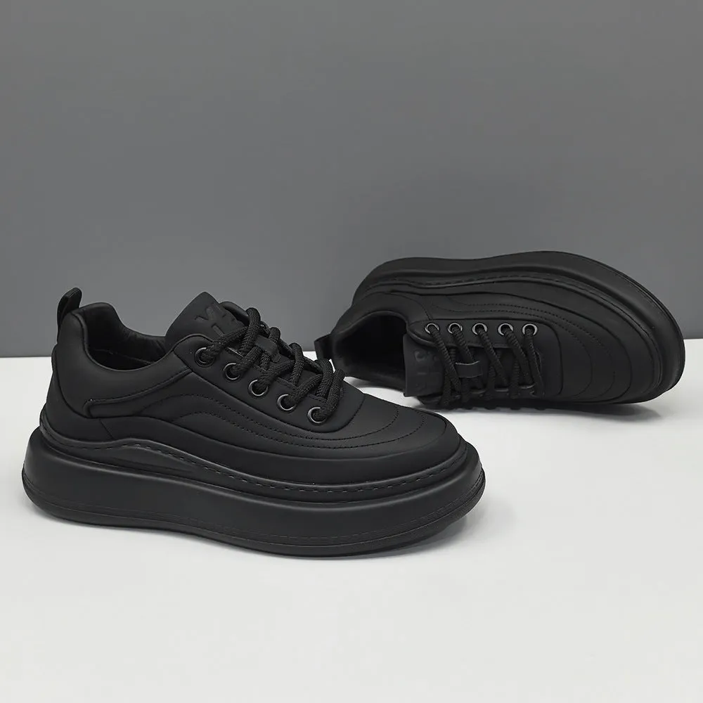 Men Minimalism Fashion Leather Casual Sneakers