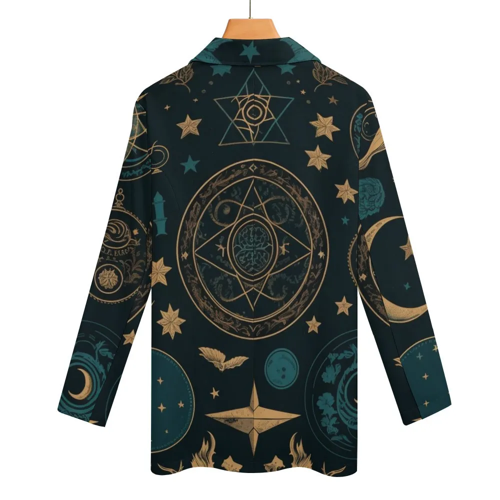 Mystic Symbols Casual Suit Jacket
