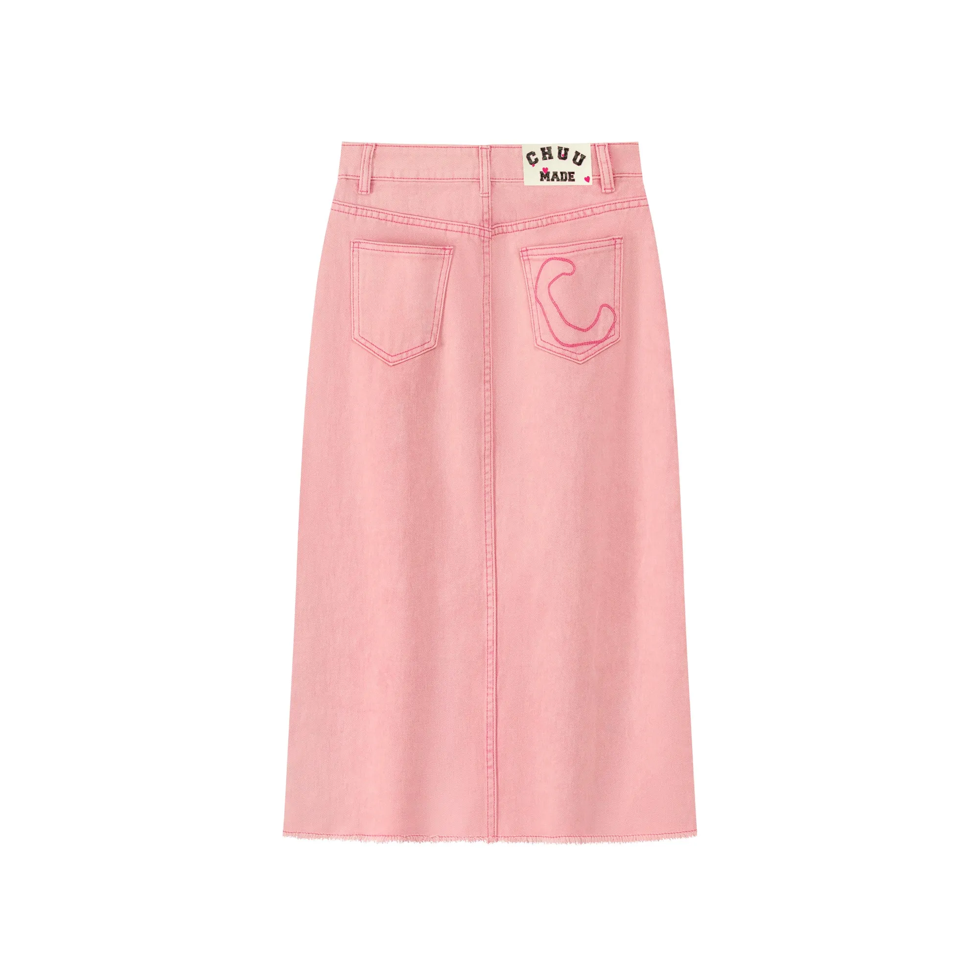 Never Dull Line Denim Skirt