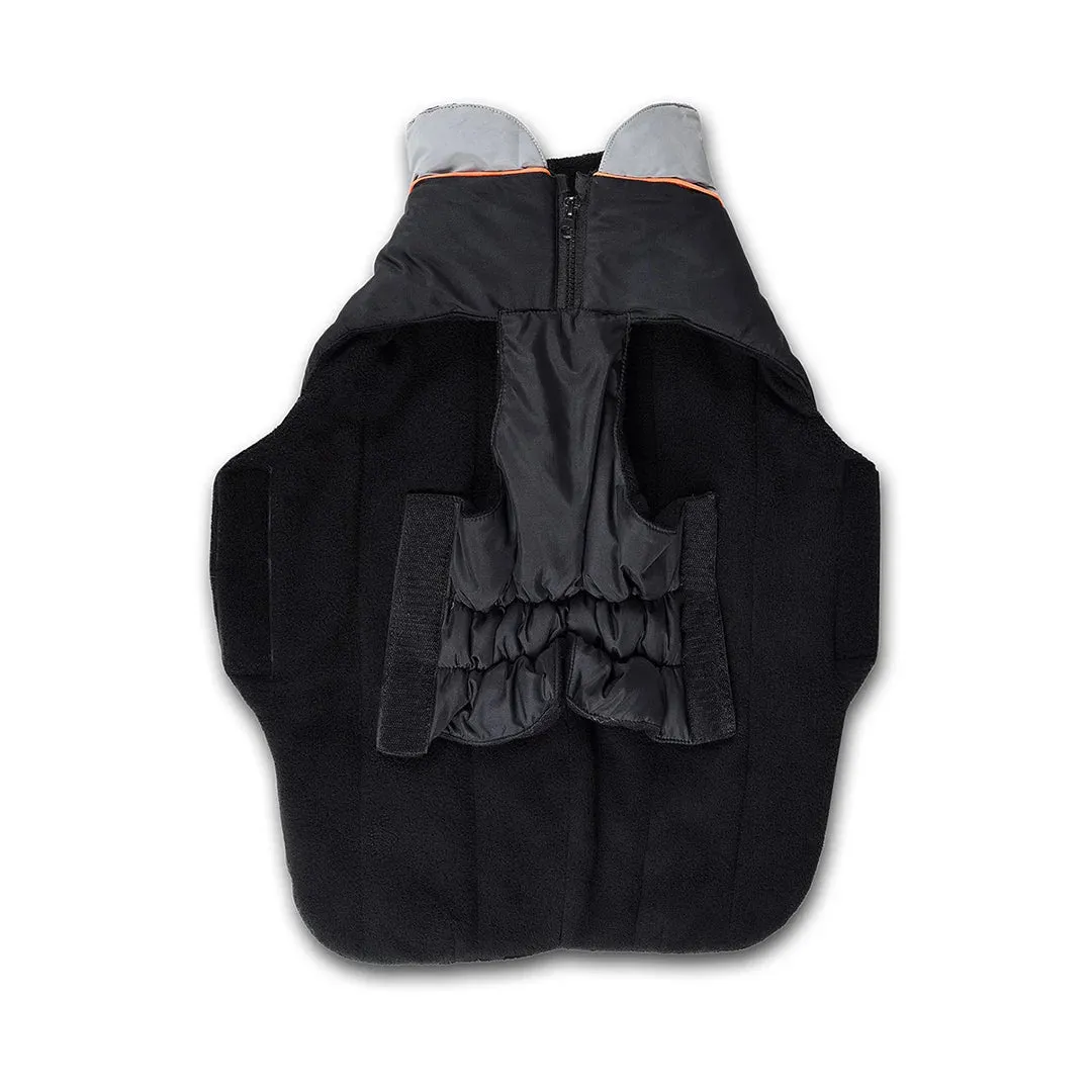 Reflective Dog Puffer Jacket - Black