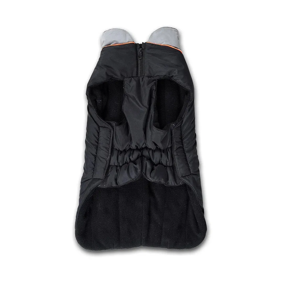 Reflective Dog Puffer Jacket - Black