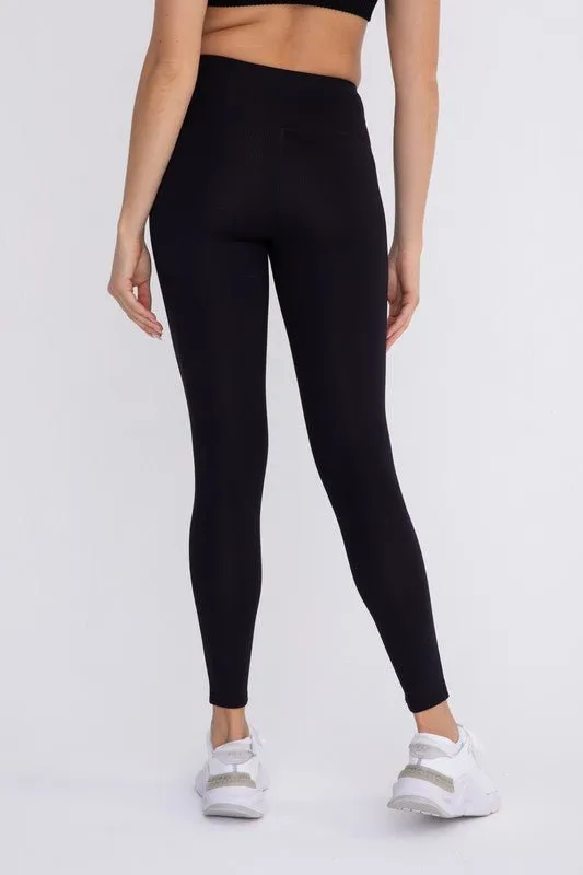 Ribbed High-Waisted Leggings