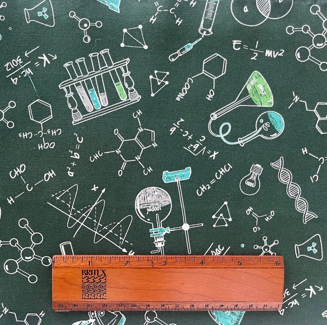 Science Experiment Evergreen Quilting Cotton (Made in Japan)