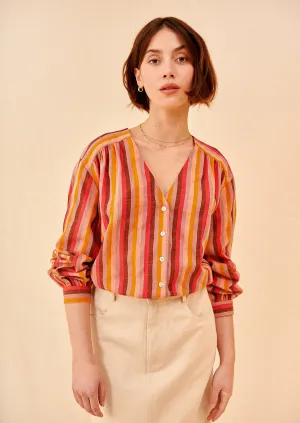 Sevilla Striped Cotton Blouse