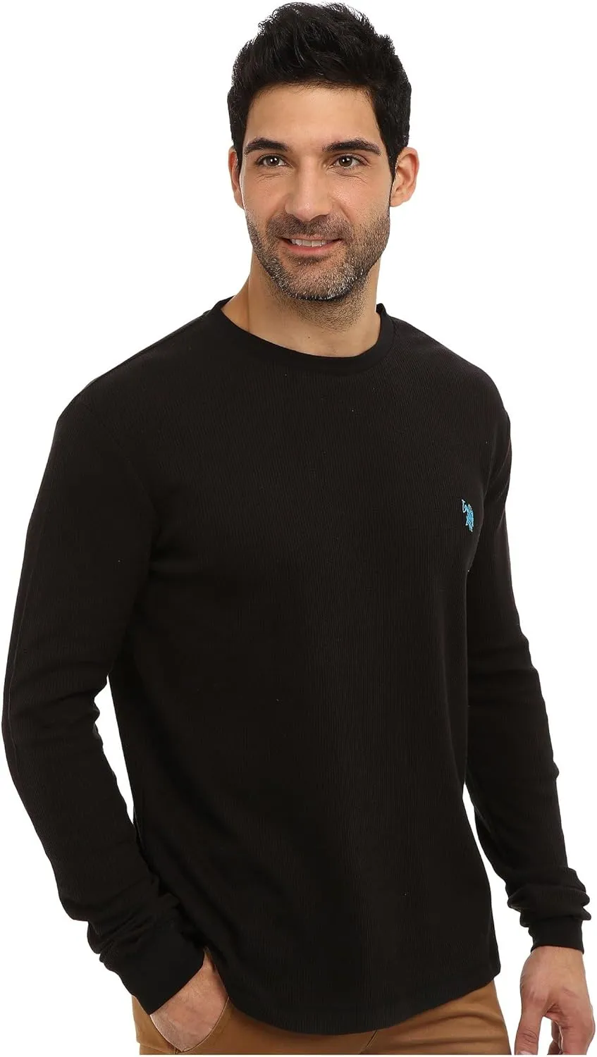 U.S. Polo Assn. Men's Long Sleeve Crew Neck Solid Thermal Shirt